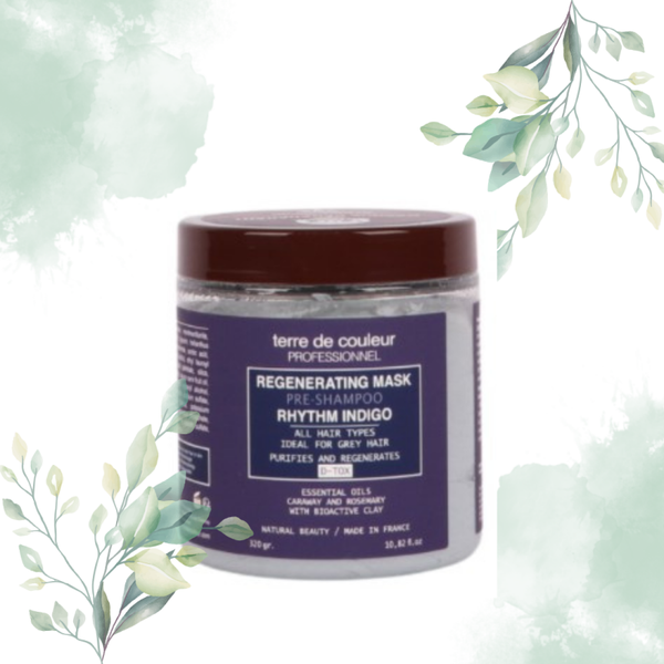 Terre de Couleur Indigo Masker – zuiverend masker voor build-up op de hoofdhuid & kleurneutralisatie