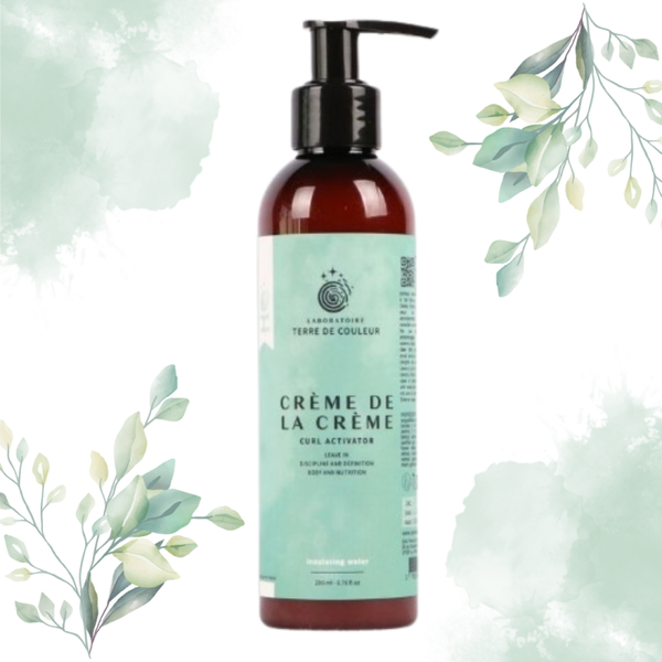 Terre de Couleur – Crème de la Crème Leave‑In Curl Activator Lichtgewicht leave‑in die natuurlijke krullen activeert, hydrateert en beschermt