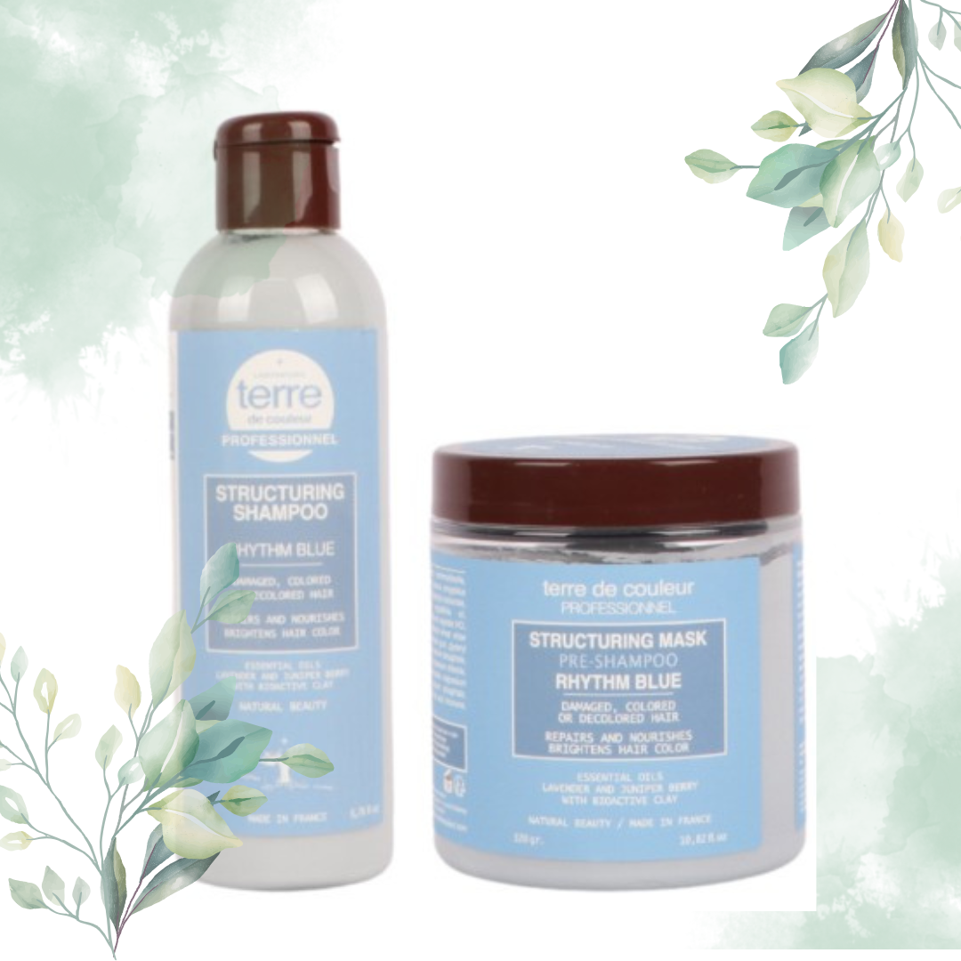 Terre de Couleur Structuring Detox blauwe set voor chemische behandeld haar