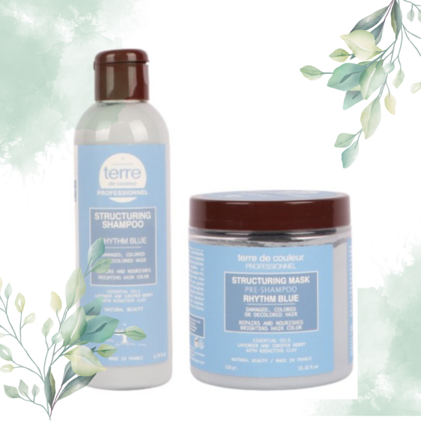Terre de Couleur Structuring Detox blauwe set voor chemische behandeld haar