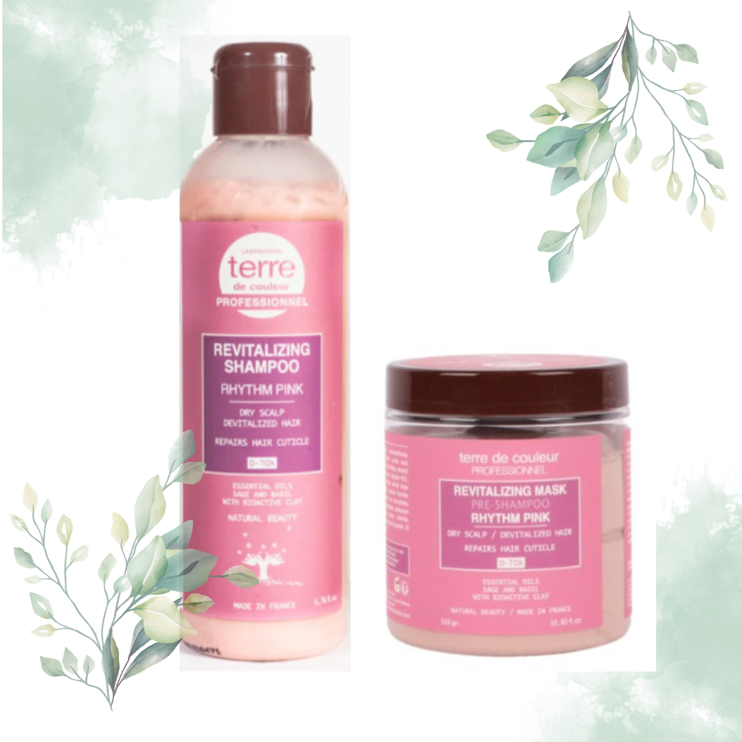 Terre de Couleur Roze Detox set Pink voor een hele droge hoofdhuid en droog haar
