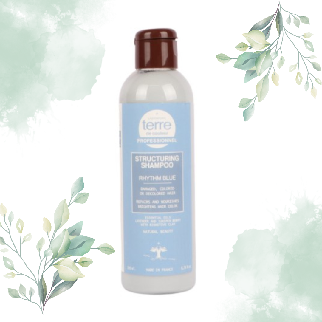 Terre de Couleur Structuring Shampoo Blauw – Herstellende shampoo voor beschadigd en poreus haar