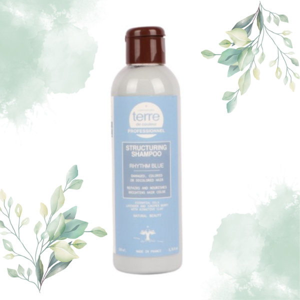 Terre de Couleur Structuring Shampoo Blauw – Herstellende shampoo voor beschadigd en poreus haar