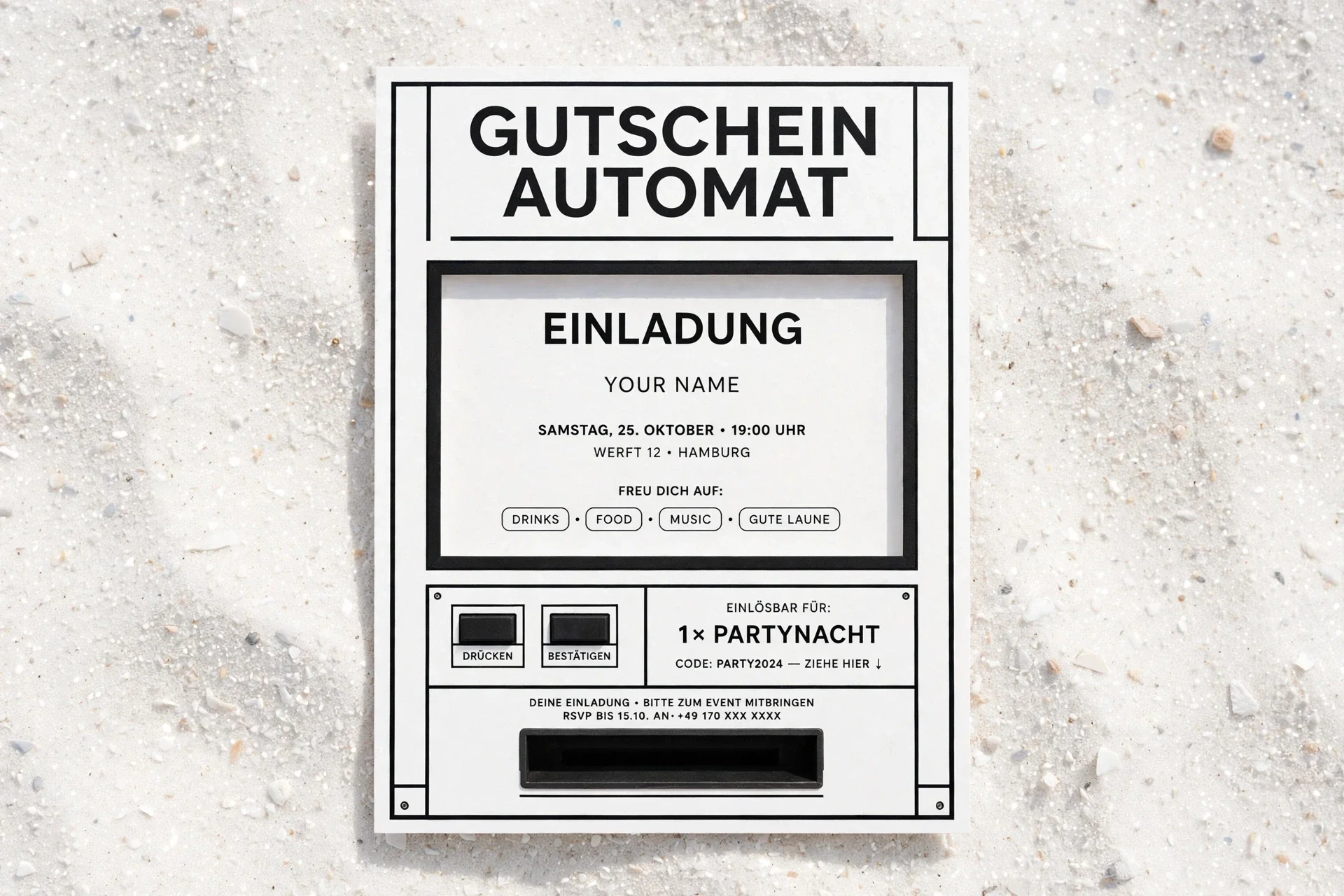 The little Gift - Einladung Spielautomaten