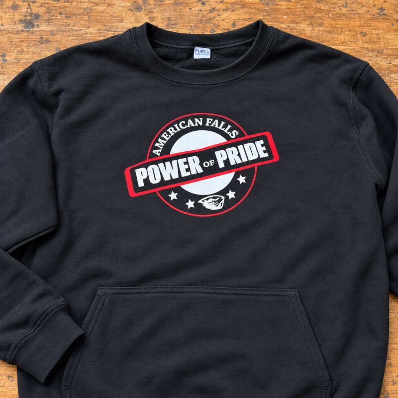 American Falls — custom Power of Pride sweatshirt project