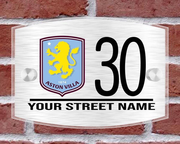 Aston Villa Acrylic House Sign