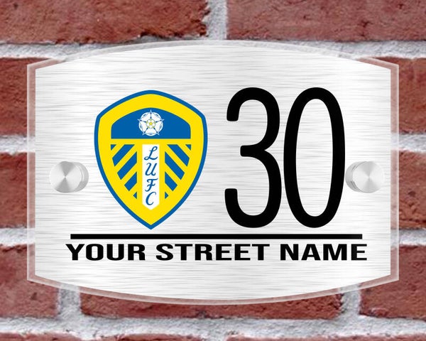Leeds Utd Acrylic House Sign