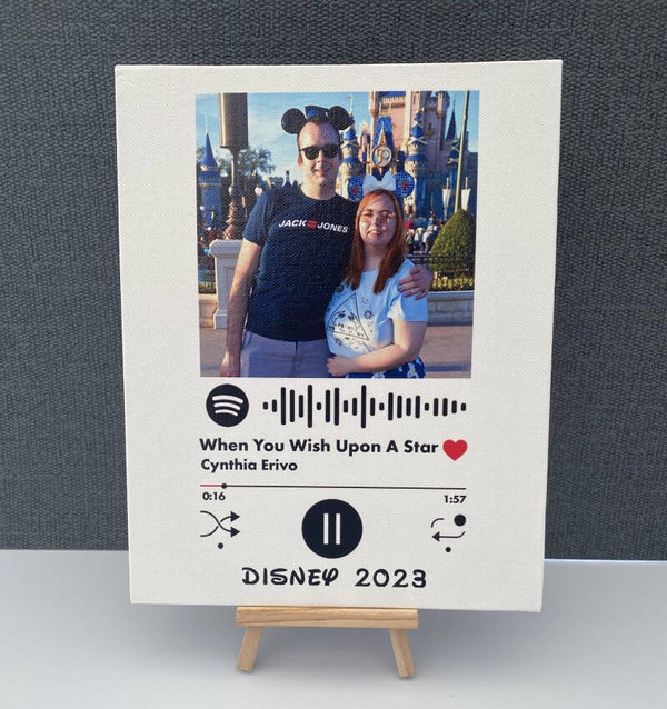 Spotify Music Plaque On Canvas Board