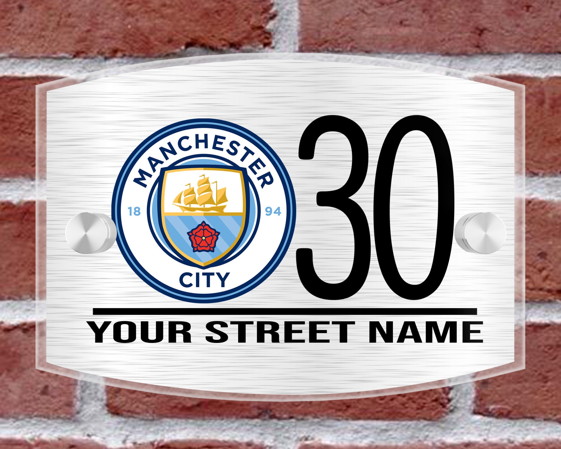 Man City Acrylic House Sign