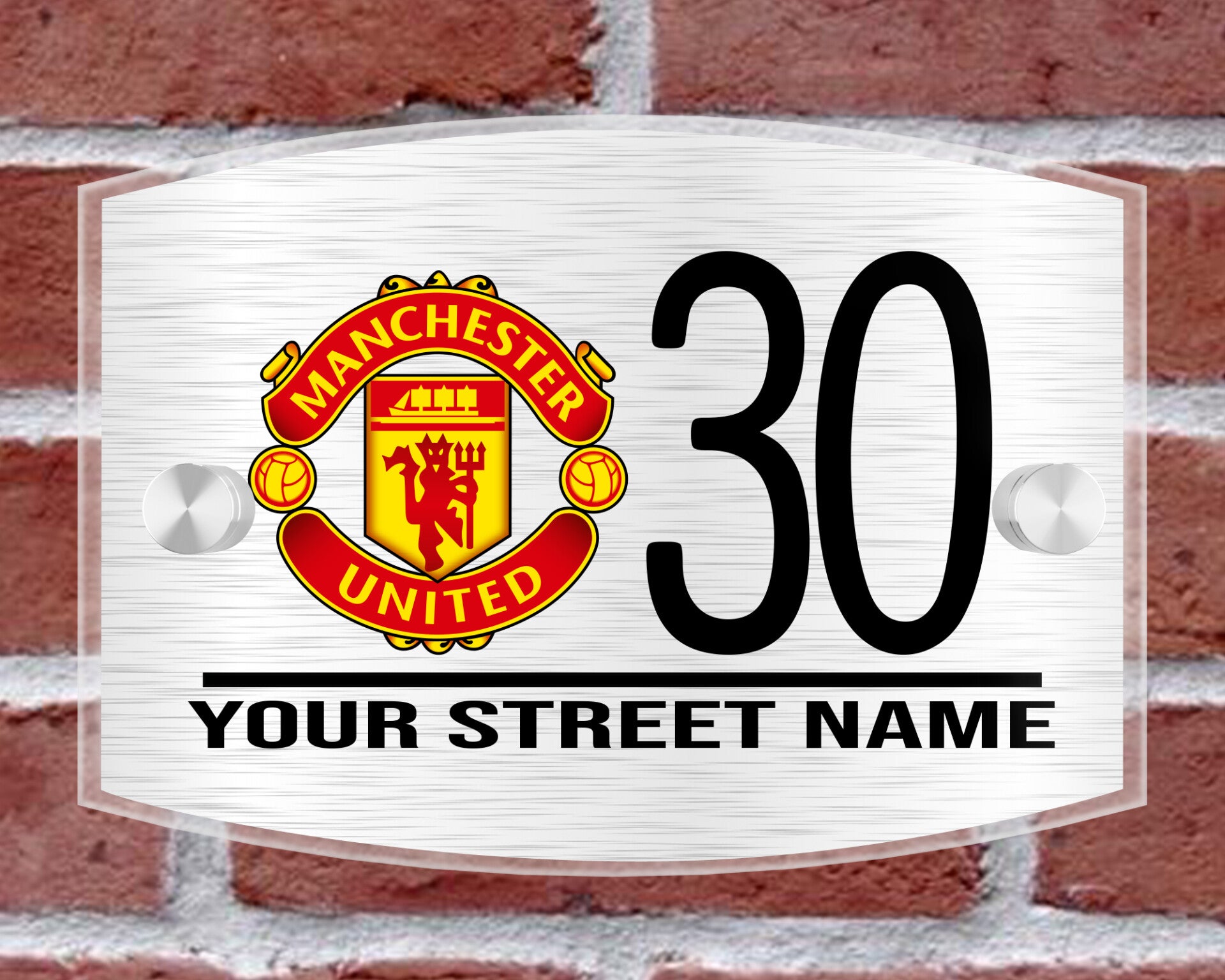 Man Utd Acrylic House Sign