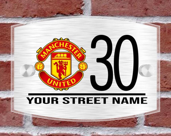 Man Utd Acrylic House Sign