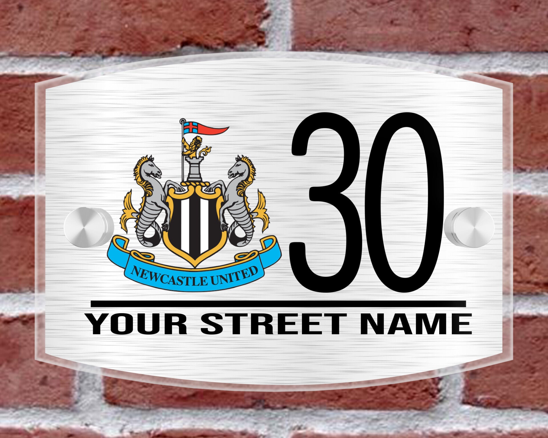 Newcastle Utd Acrylic House Sign