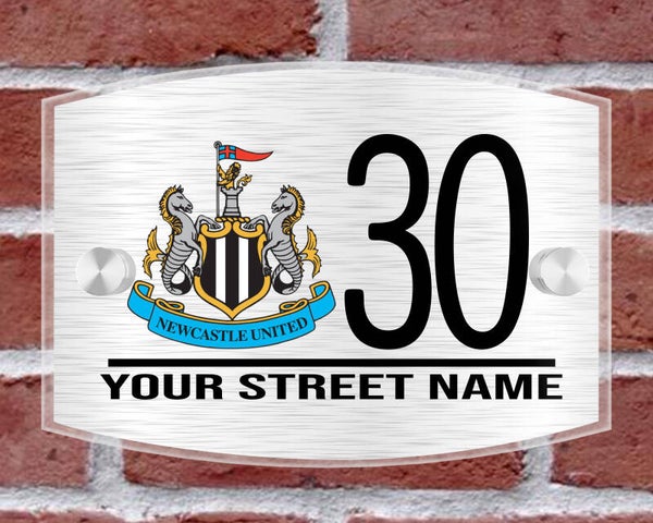 Newcastle Utd Acrylic House Sign