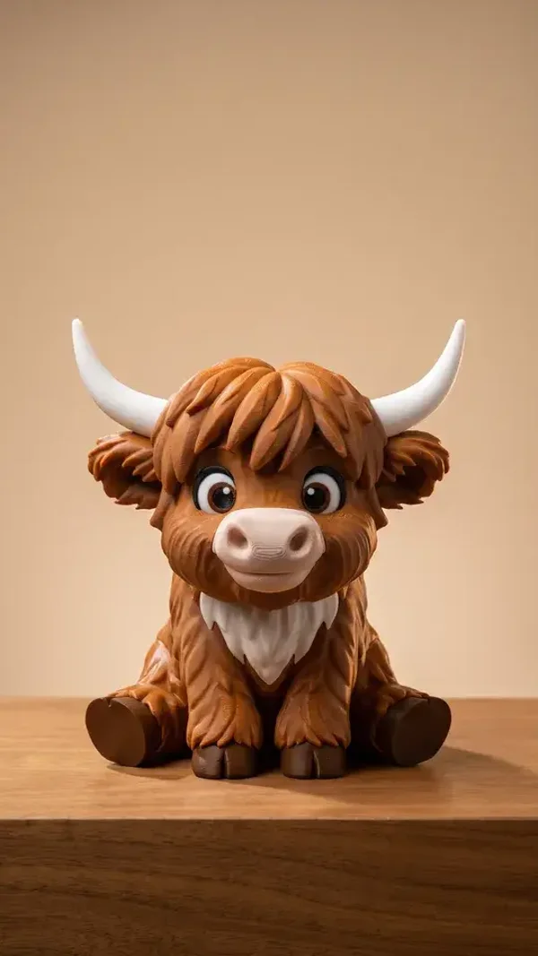3D Printed Cute Highland Cow