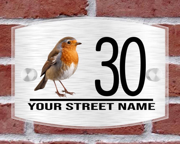 Robin Acrylic House Sign
