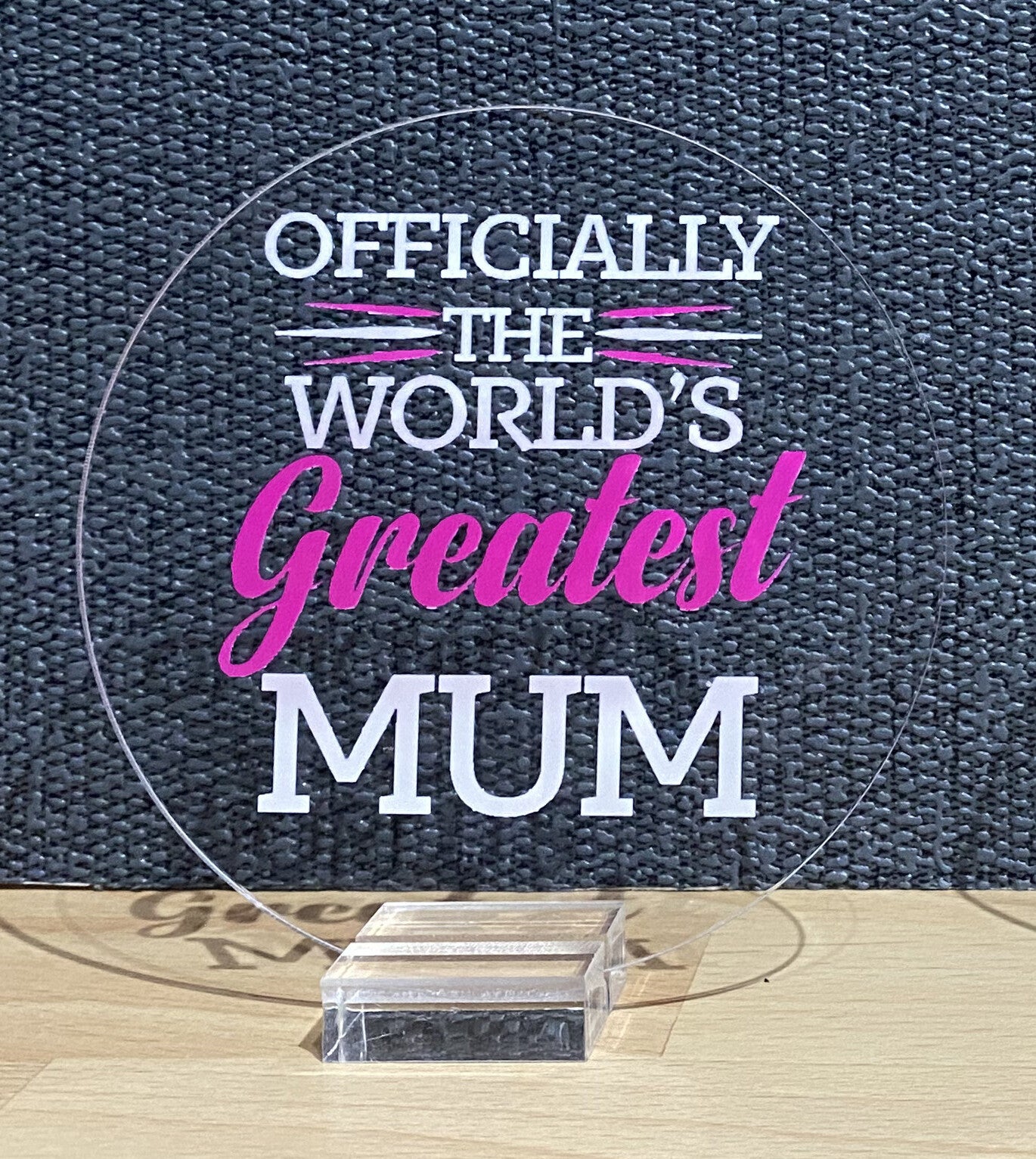 Acrylic Disc With Stand