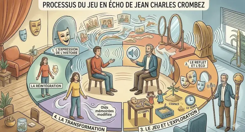 Le processus du jeu en echo de Jean-Charles Crombez