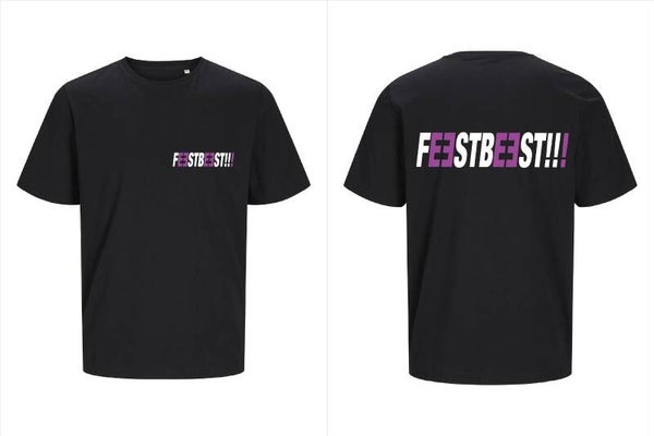 T-shirt feestbeest paars Chris Bruijn
