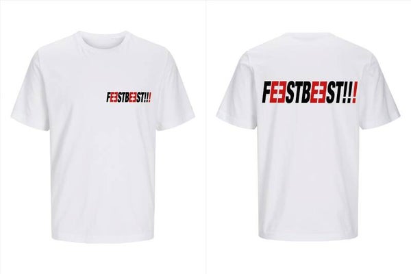 T-shirt feestbeest rood Chris Bruijn