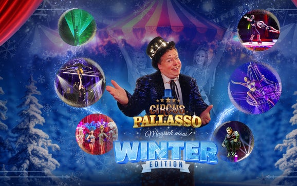 Wintercircus Pallasso nederlandse kerstcircussen kerstcircus s'-Hertogenbosch Sportiom kerstvakantie uitje brabant oss Media Wintercircus Den Bosch famillie evenement, dinnershows, bedrijfsfeest, personeelsfeest, beurzen, bedrijfsborrel, bedrijfspresent