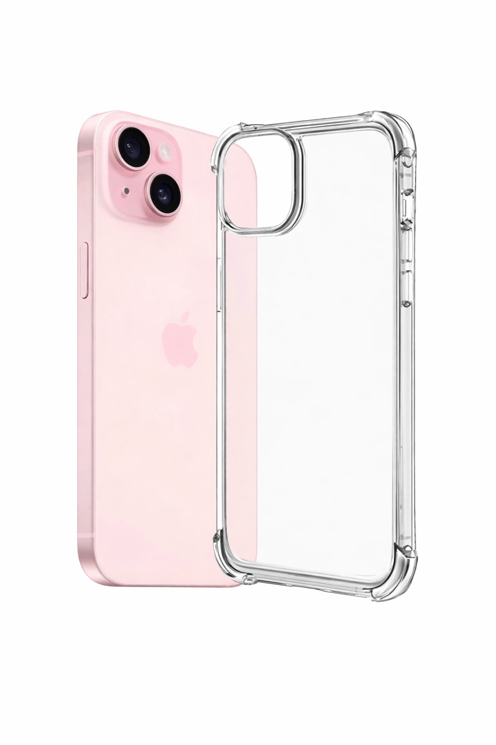 iPhone 15 Skal - Extra Stöttåligt och Slitstarkt Transparent