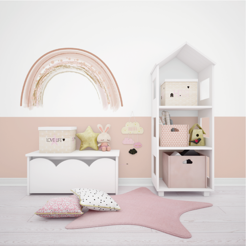 Lm Baby Art regenboog in nude tinten muursticker