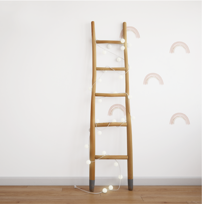 Lm Baby art regenboog set nude tinten muurstickertjes