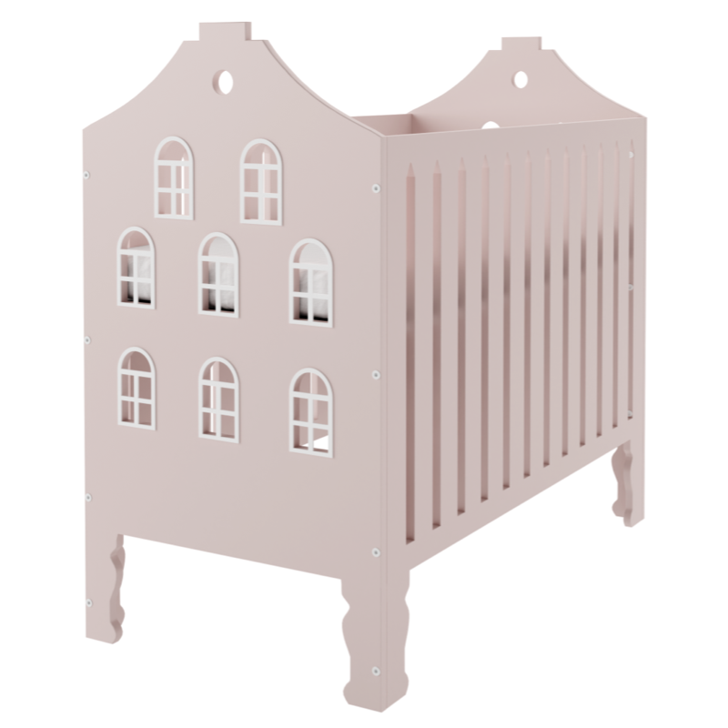 blauw babybed