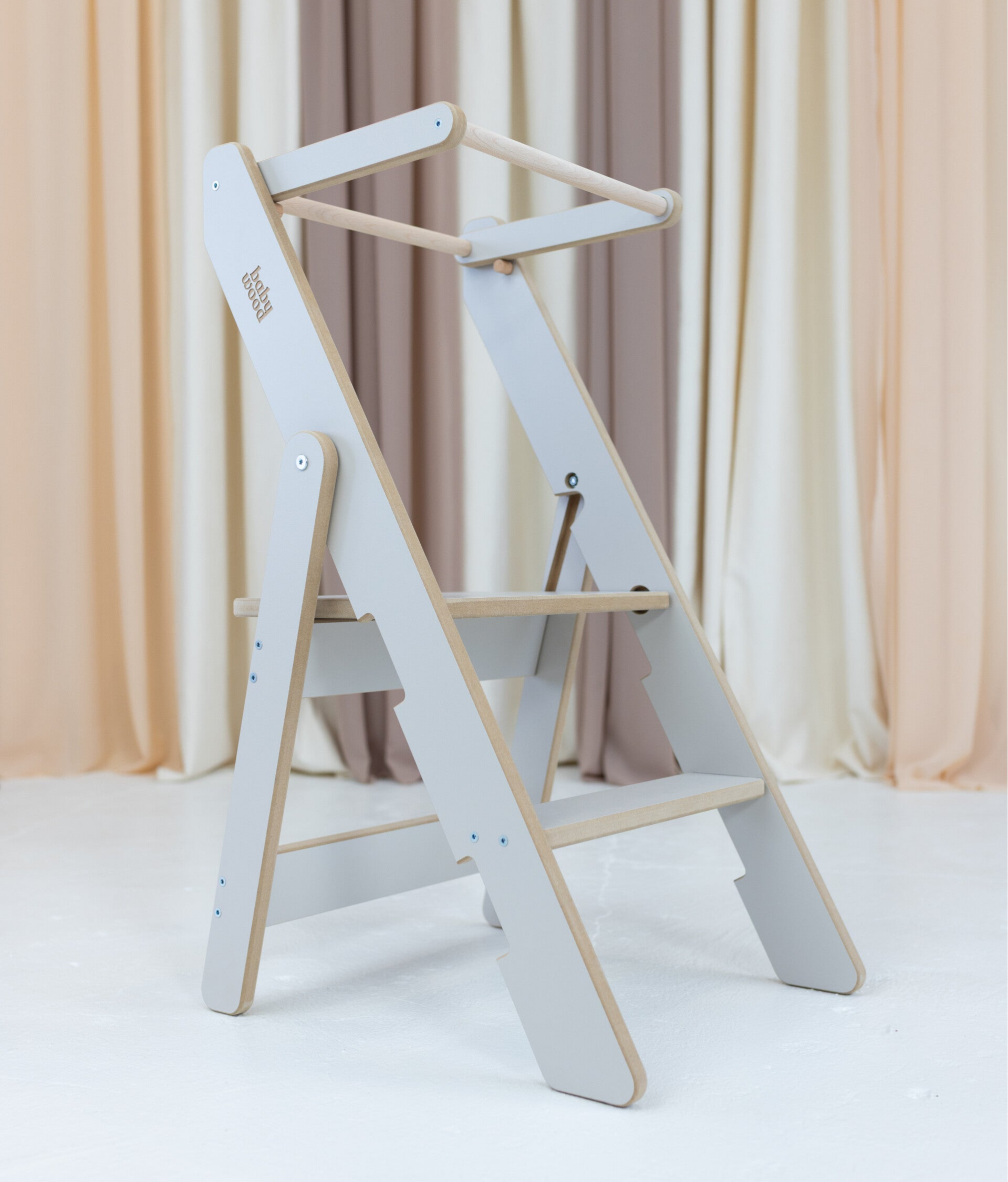 Leertoren inklapbaar grijs-beige