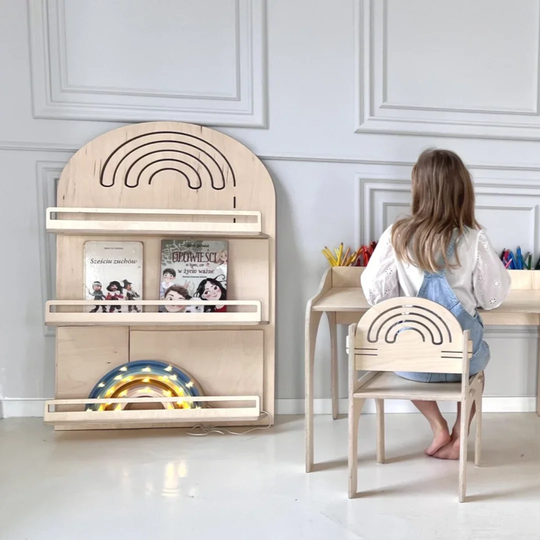 Regenboog boekenplank