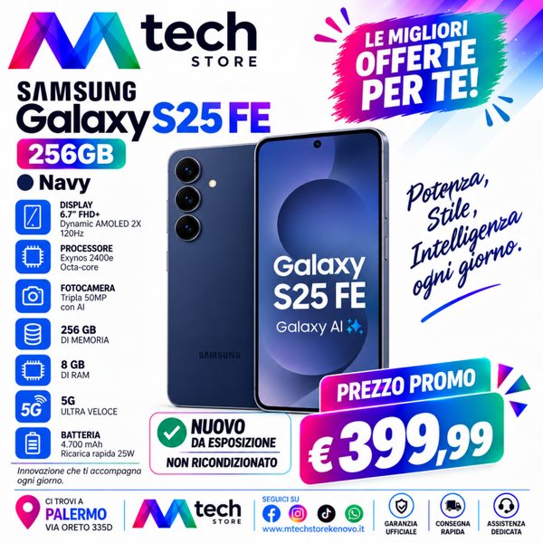 GALAXY S25 FE 256 GB NUOVO DA ESPOSIZIONE