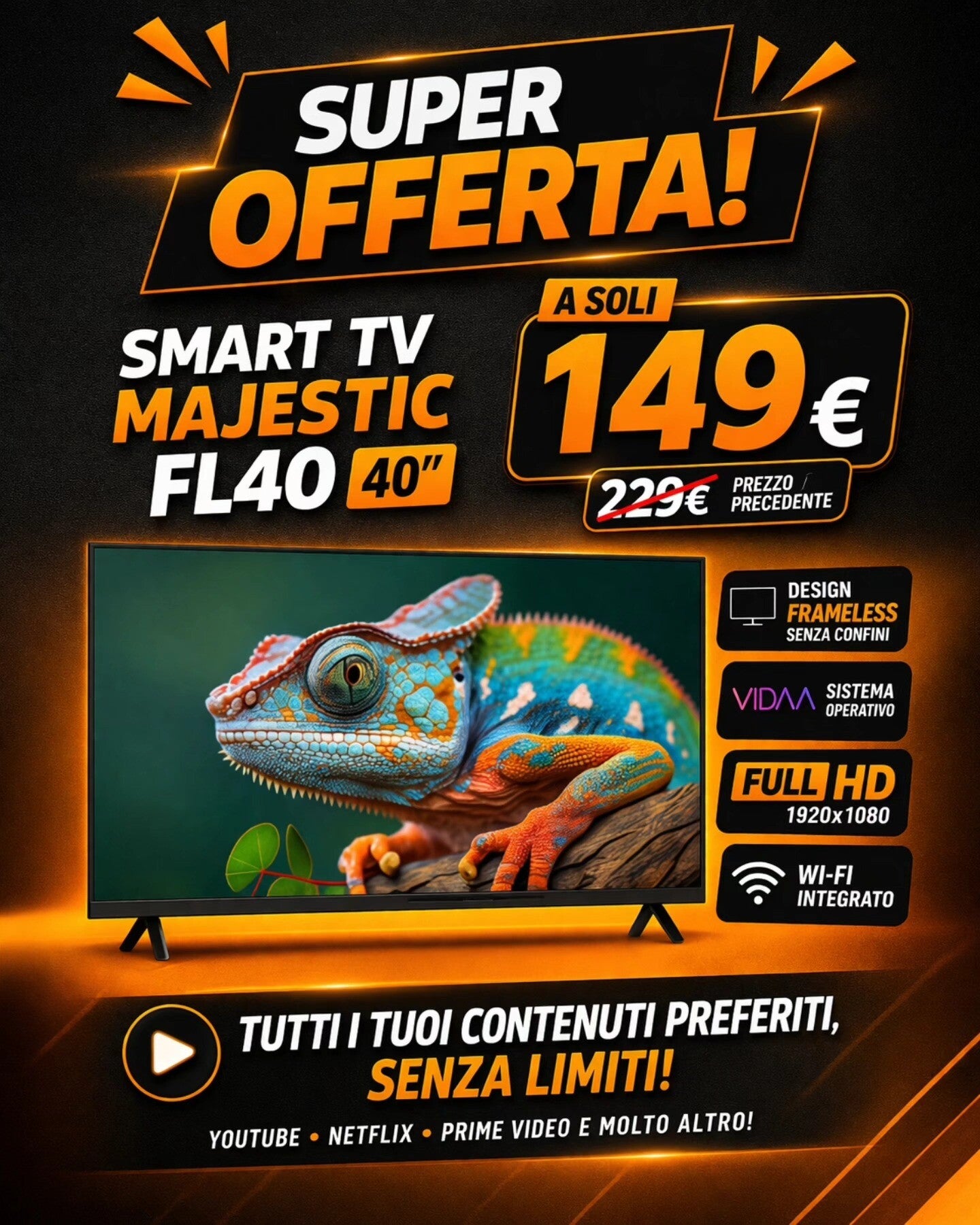 Smart TV Majestic 40”