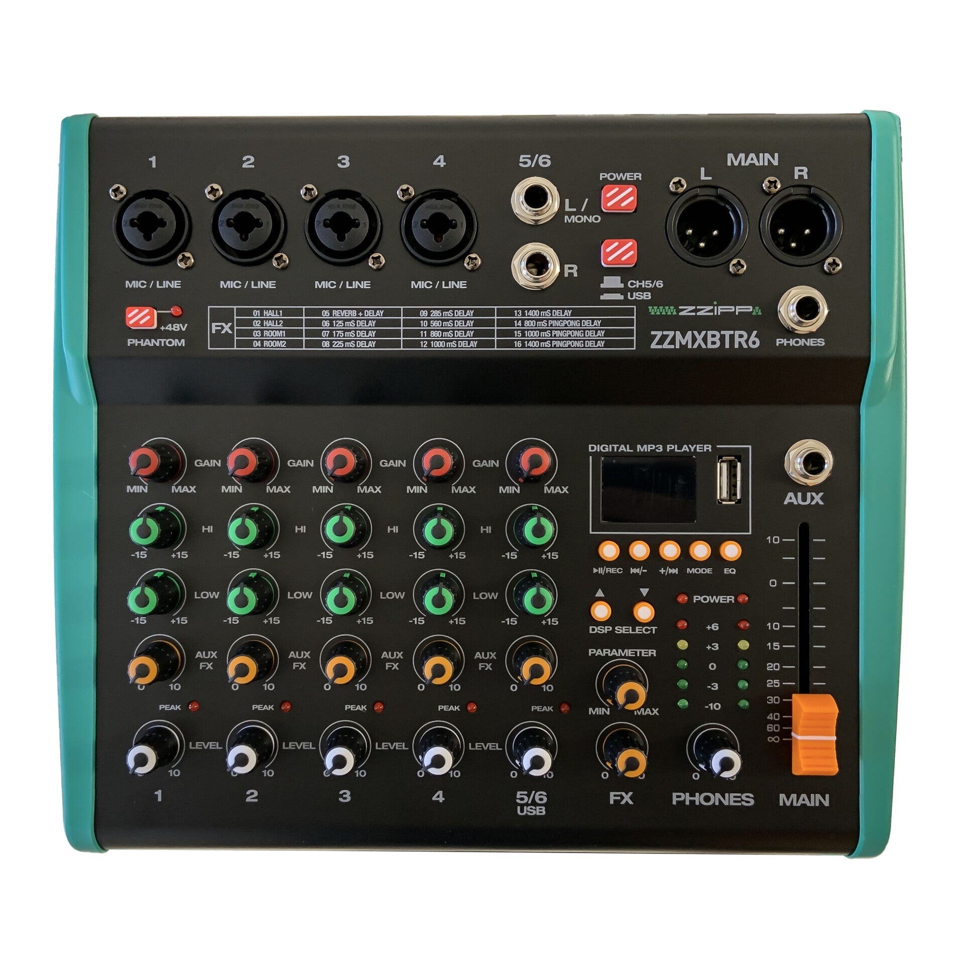 MIXER COMPATTO 6 CANALI CON MULTIEFFETTO