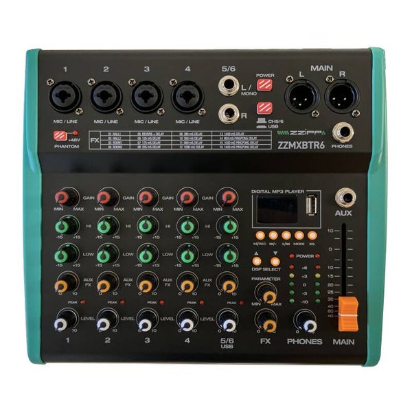 MIXER COMPATTO 6 CANALI CON MULTIEFFETTO