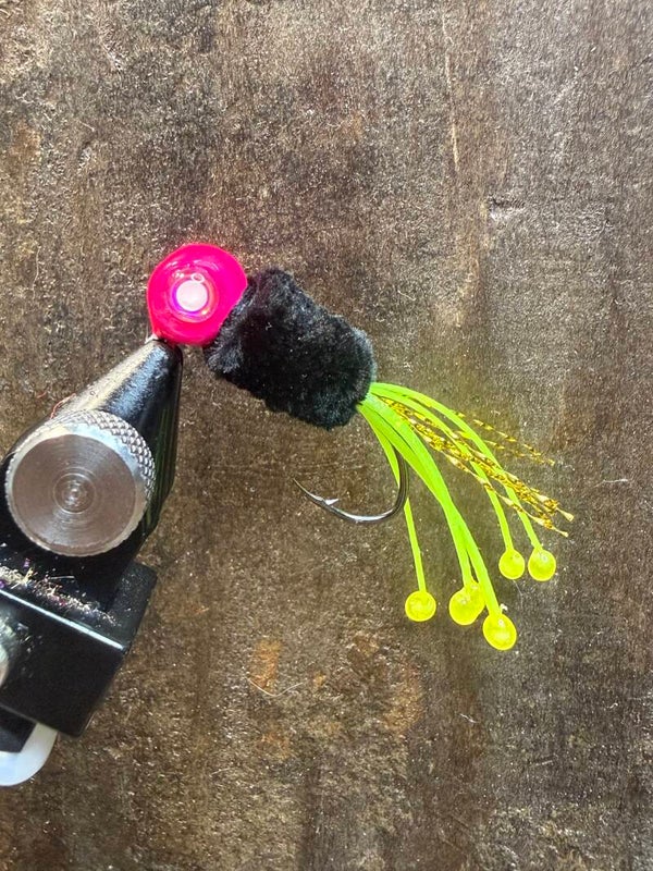 Pink/Black/Chartreuse Knocker Jig