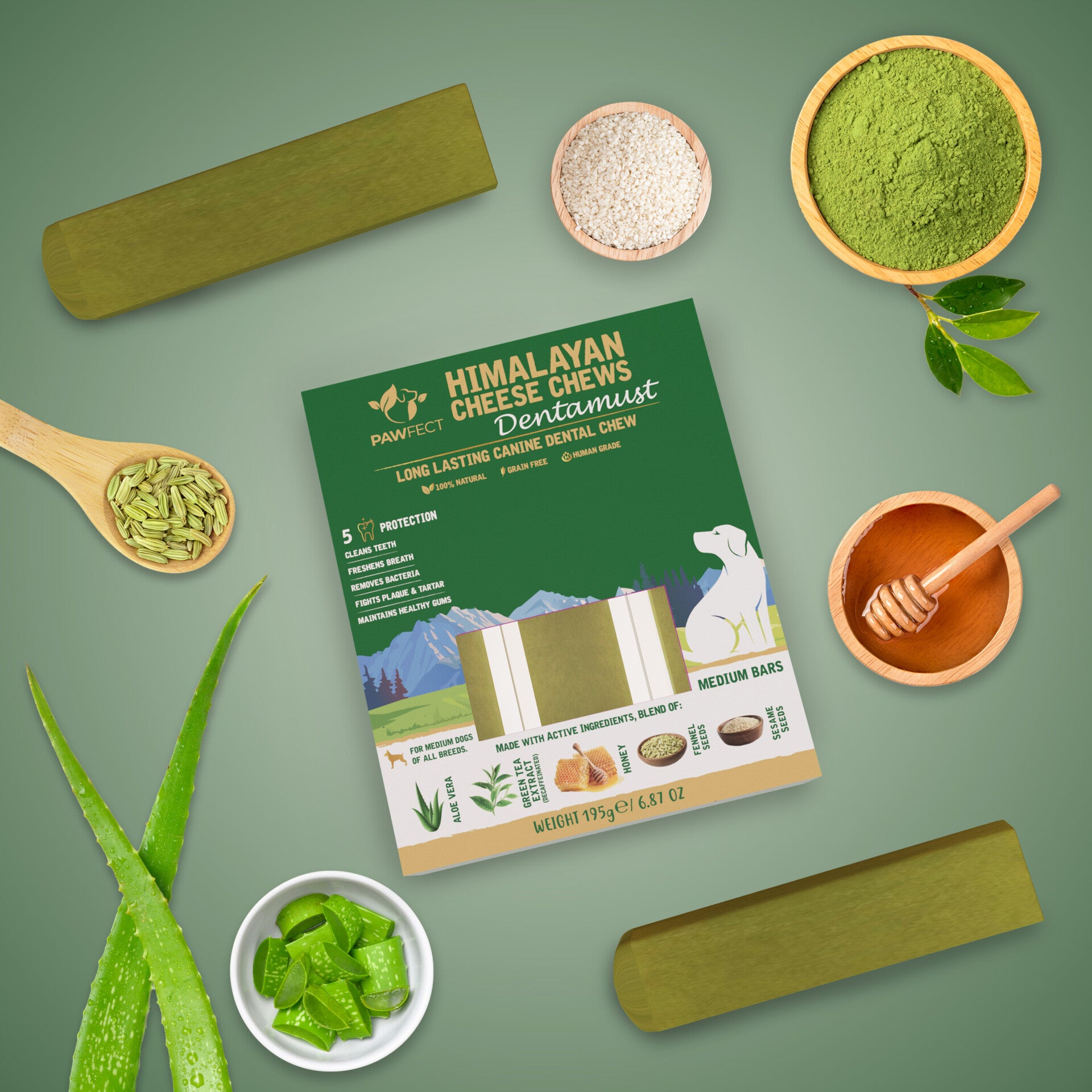 Dentamust Bars Aloë Vera - Pawfect