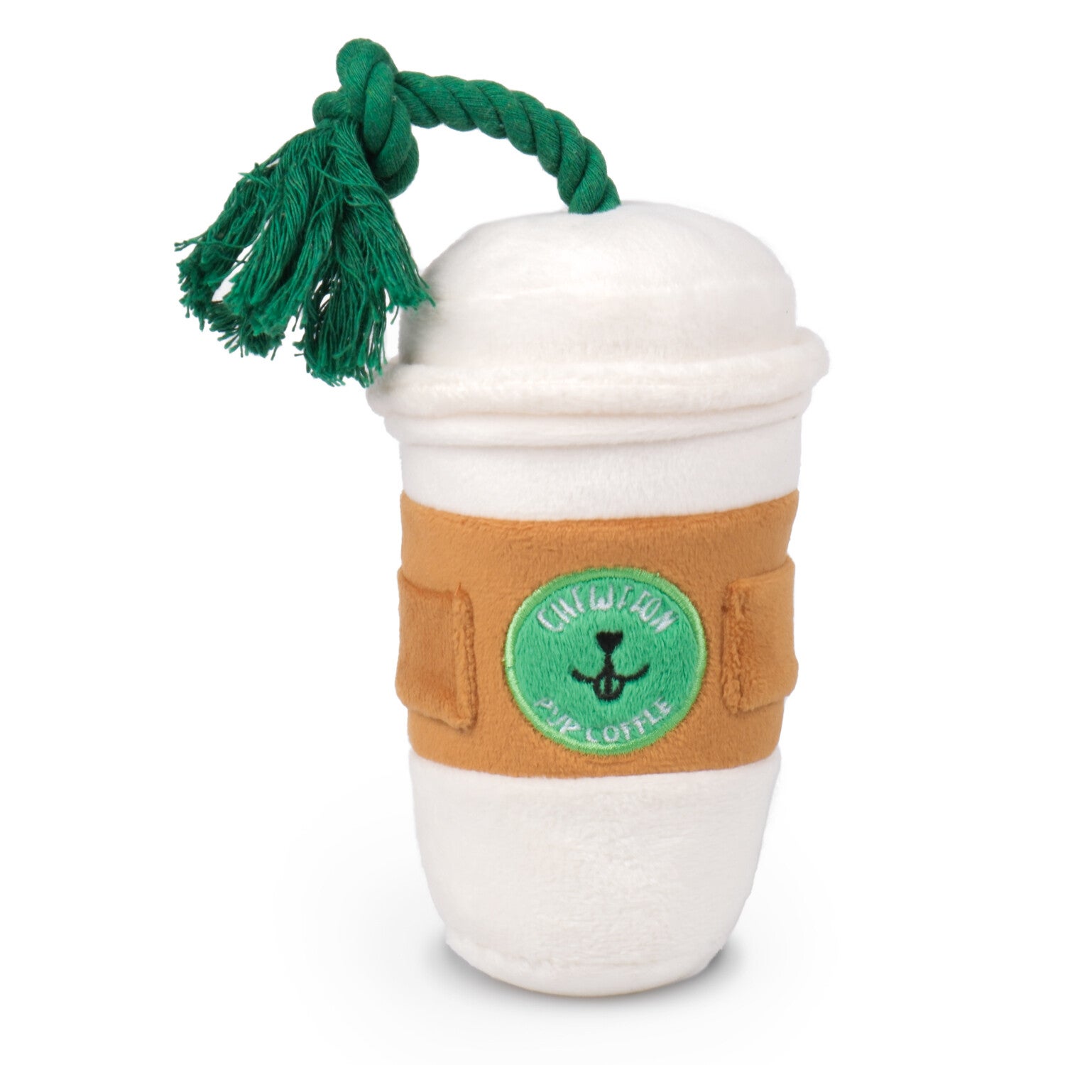 Pupcoffee pluche, piepend speelgoed non toxic - Chewffon