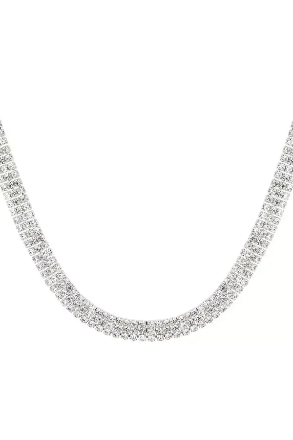 Ketting diamantjes - Zilver Koper