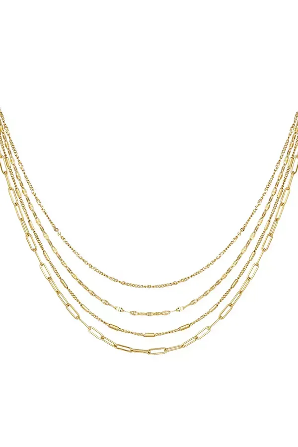 Schakelketting 4 laags - goud