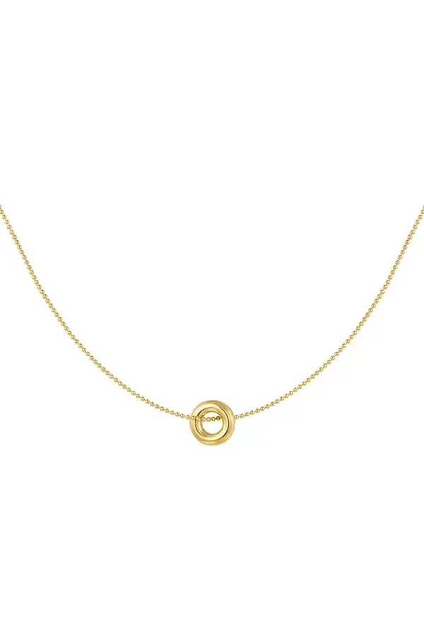 Ketting donut bedel - goud