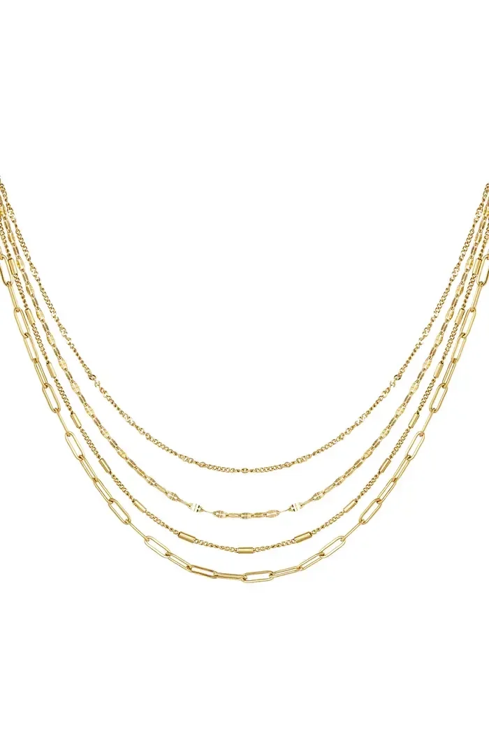 Schakelketting 4 laags - goud