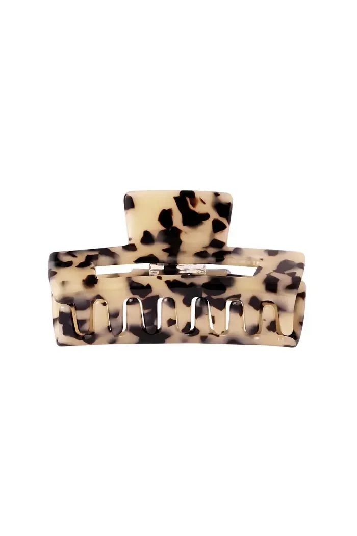 Haarclip patroon Beige