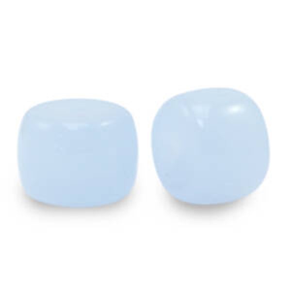 8 mm rondellen glaskralen Soft blue