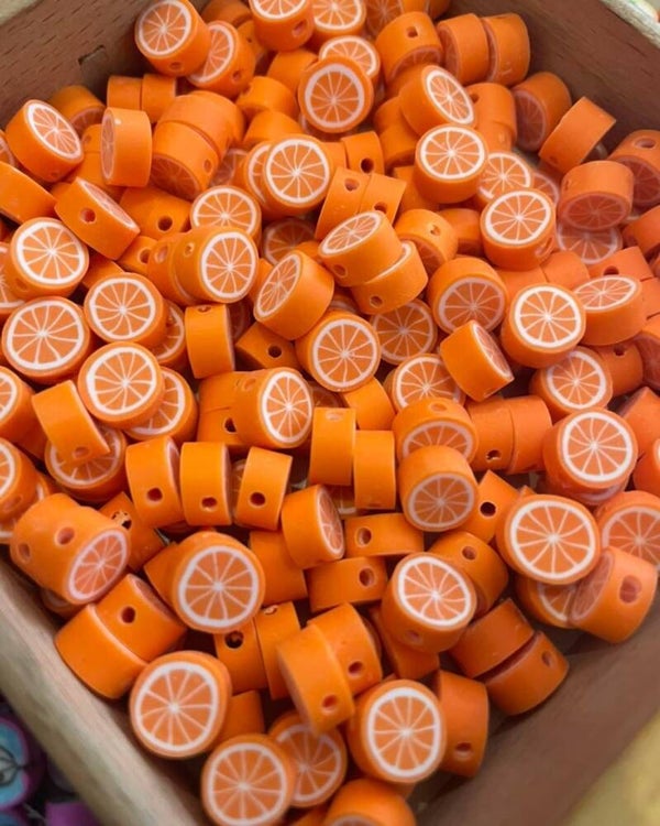 Polymeer kralen sinaasappel Orange