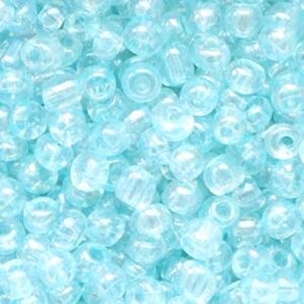 Light aqua blue transparent 6/0