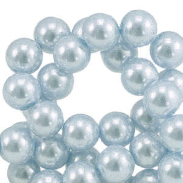 Glasparels 6mm Ice blue (100 stuks)