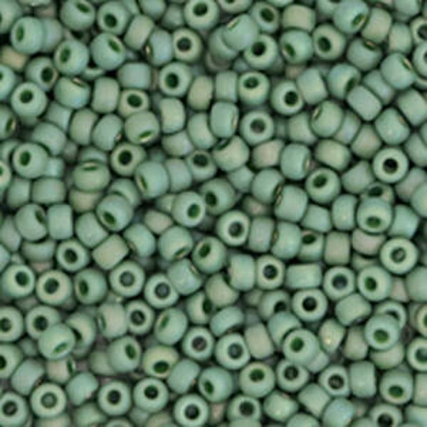 4700 Opaque glazed frosted rainbow shamrock green 11/0