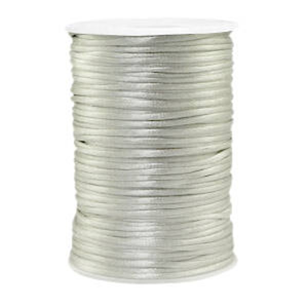 Satijn draad  rond 2.5mm Olive grey (per meter)