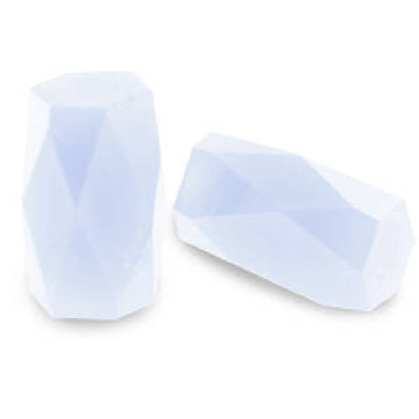 Top Facet kralen tube Air blue opal