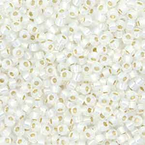 551 Gilt lined white opal 11/0